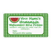 Modèle Étiquette de Pickle Jar de pastèque personn (Devant)