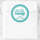 Modèle Étiquette de savon artisanal avec cadre à p (Sac)