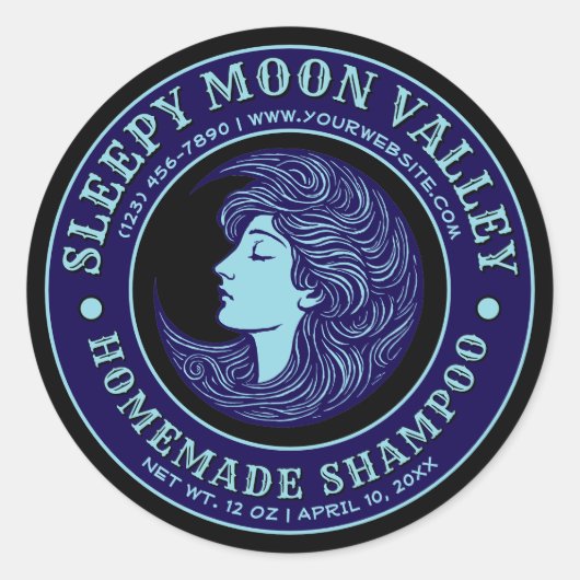 Modèle Étiquette de shampooing maison (Devant)
