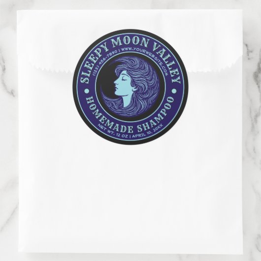 Modèle Étiquette de shampooing maison (Sac)