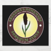 Modèle Étiquette de sirop de sorgho fait maison (Étiquettes simples)