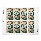 Modèle Étiquette de thé vert japonais (Feuille entière)