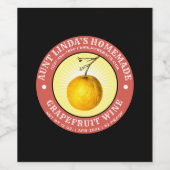 Modèle Étiquette de vin de pamplemousse fait maiso (Étiquettes simples)