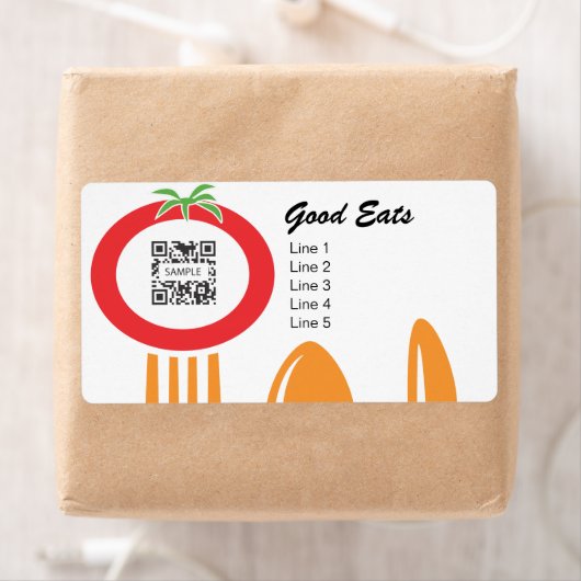 Modèle étiquette Décontracté Dîner italien (En situation)