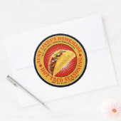 Modèle Étiquette maison de tournesol chaud (Enveloppe)