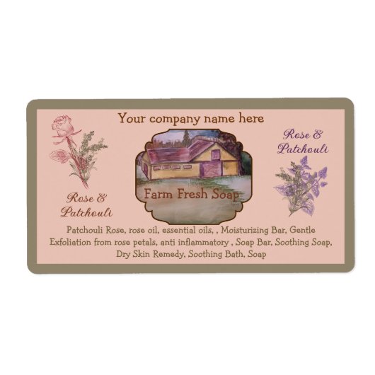 modèle étiquette savon (Devant)