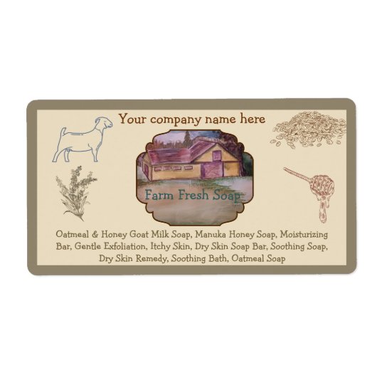 modèle étiquette savon (Devant)