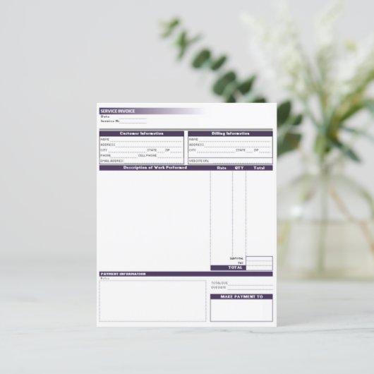 Modèle facture (Debout devant)