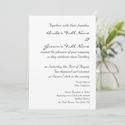 MODÈLE faire-part de mariage (Debout devant)