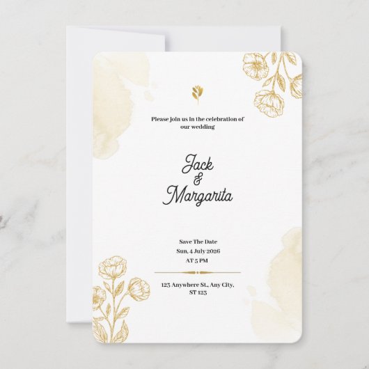 Modèle faire-part de mariage (Devant)