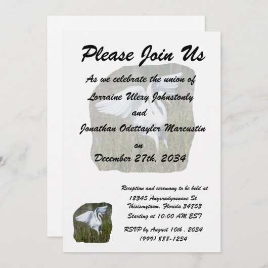 modèle Faire-part de mariage (Devant / Derrière)