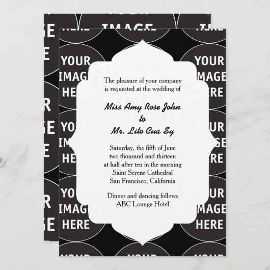 Modèle faire-part de mariage (Devant / Derrière)