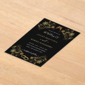 Modèle Faire-part de mariage acrylique noir (Poser)