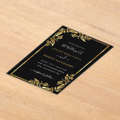 Modèle Faire-part de mariage acrylique noir (Poser)