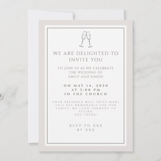 Modèle faire-part de mariage avec emplacements pho (Dos)