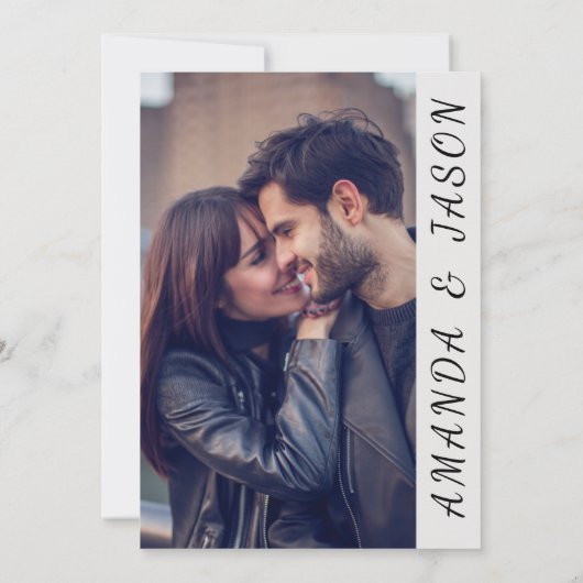 Modèle faire-part de mariage avec emplacements pho (Dos)