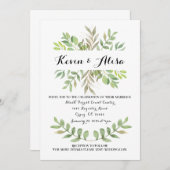 Modèle Faire-part de mariage botanique (Devant / Derrière)