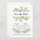 Modèle Faire-part de mariage botanique (Devant / Derrière)