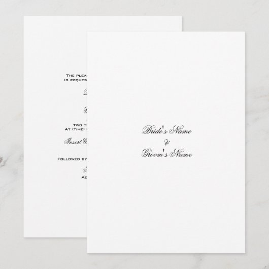 modèle Faire-part de mariage - Créez votre propre (Devant / Derrière)