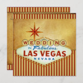 Modèle Faire-part de mariage de Las Vegas (Devant / Derrière)