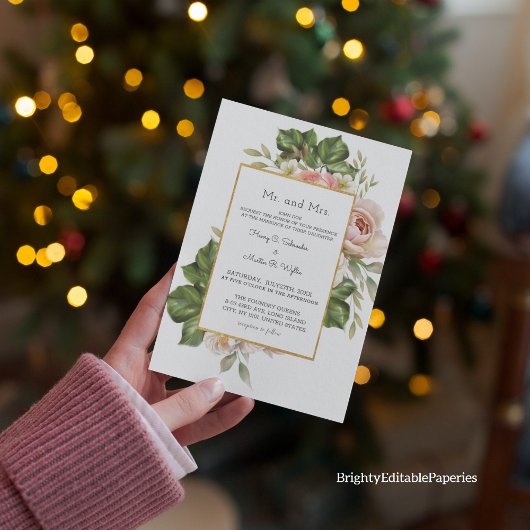 Modèle Faire-part de mariage de verdure