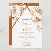 Modèle Faire-part de mariage en terre cuite Boho (Devant / Derrière)