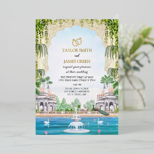 Modèle faire-part de mariage | Fiançailles (Debout devant)