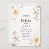 Modèle Faire-part de mariage fleur sauvage Boho (Devant)