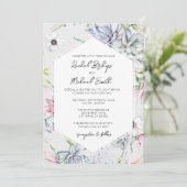 Modèle Faire-part de mariage floral (Debout devant)