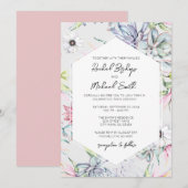 Modèle Faire-part de mariage floral (Devant / Derrière)