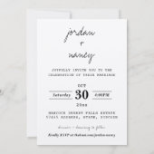 Modèle Faire-part de mariage minimaliste (Dos)