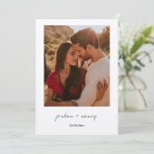 Modèle Faire-part de mariage minimaliste (Debout devant)