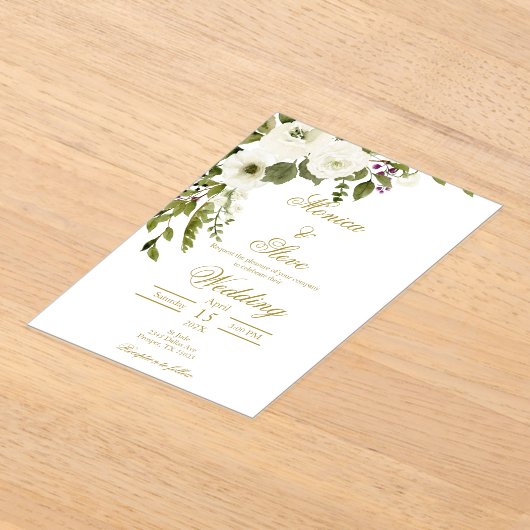 Modèle faire-part de mariage modifiable (Poser)