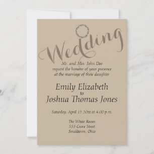 Modèle faire-part de mariage personnalisé Simple m