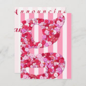 Modèle Faire-part pour fille bébé (Devant / Derrière)