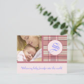 Modèle Faire-part pour fille bébé (Debout devant)