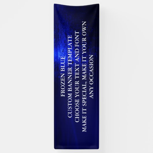 MODÈLE FAIT SUR COMMANDE BLEU GELÉ DE BANNIÈRE (Vertical)