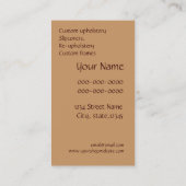 Modèle fait sur commande de carte de visite de (Dos)