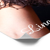 Modèle féminin sexy avec Black Lingerie Poster (Coin)