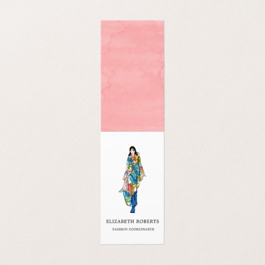 Modèle femme Coordinateur mode Carte de visite (Extérieur déplié)