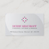 Modèle financier de carte de visite de conseiller (Dos)