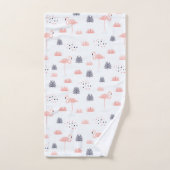 Modèle Flamingo rose rétro par WhimsicalArtwork™ (Serviette à main)
