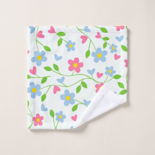Modèle floral (Gant de toilette)