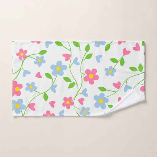 Modèle floral (Serviette à main)