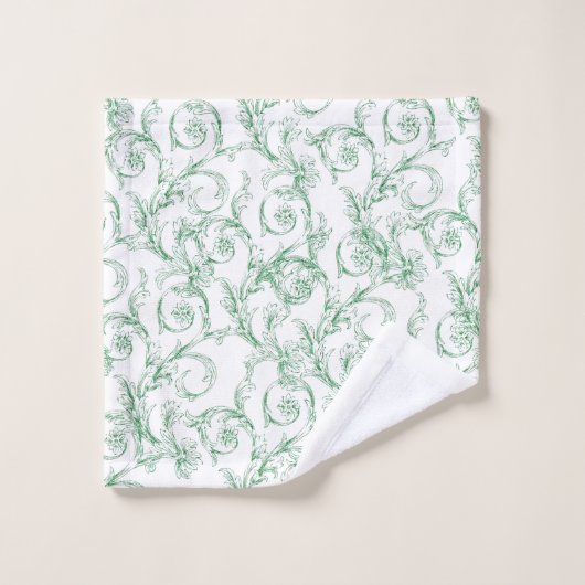 Modèle floral (Gant de toilette)