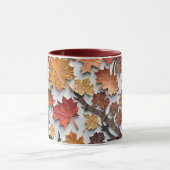 Modèle floral avec feuilles tombés 5 - Mug de café (Centre)