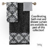 Modèle floral blanc blanc noir moderne