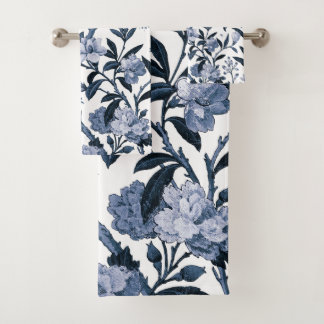 Modèle floral bleu