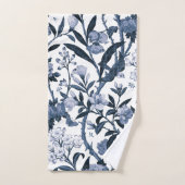 Modèle floral bleu (Serviette à main)