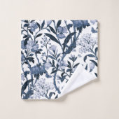 Modèle floral bleu (Gant de toilette)